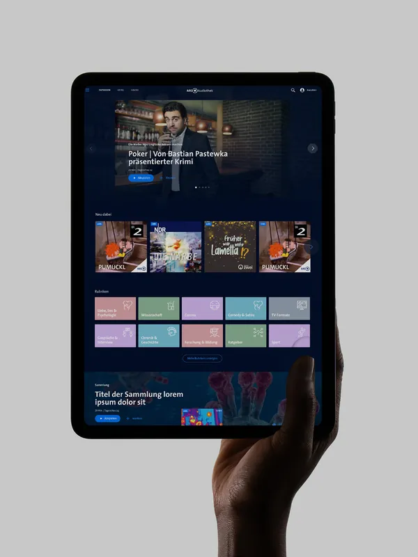 UX Design für ARD Mediathek