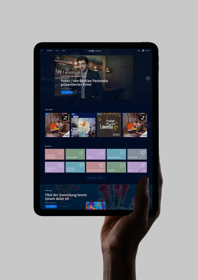 UX design for ARD Mediathek